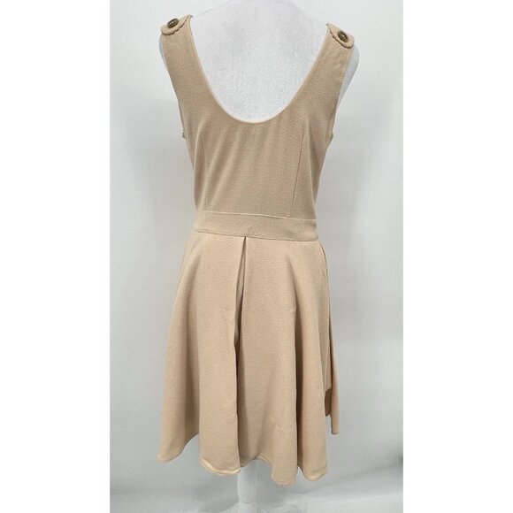 Rachel Zoe Wool Mini Dress Size 8 Fit and Flare Sz 8 Pleated Sleeveless Lined - Picture 3 of 16